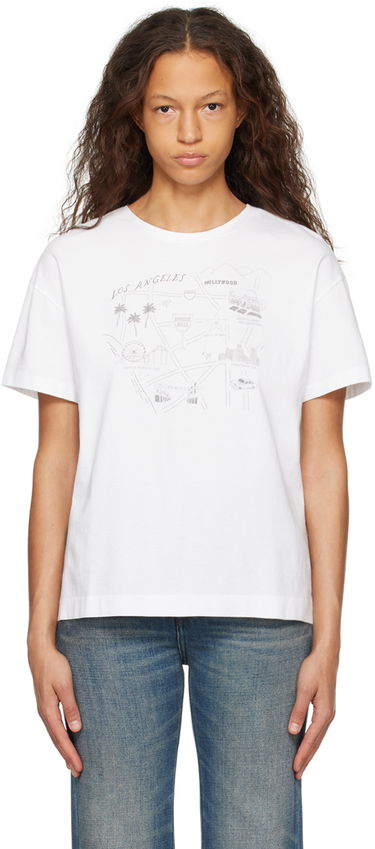 Tričko rag & bone Mica City Graphic T-Shirt Biela | WCC24ST004MC04, 0