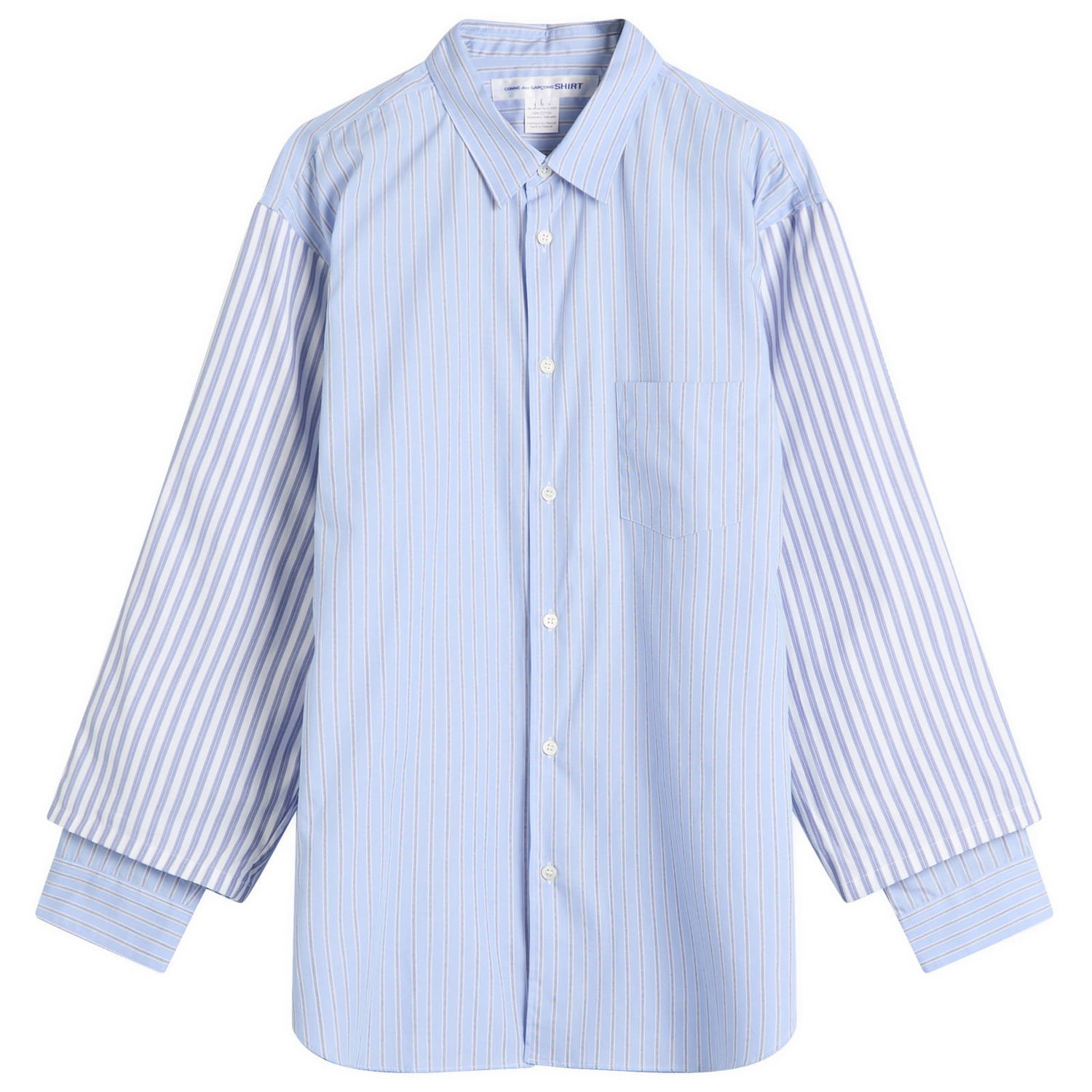 Košeľa Comme des Garçons SHIRT Stripe Oxford YD Modrá | FP-B039-051-1, 0