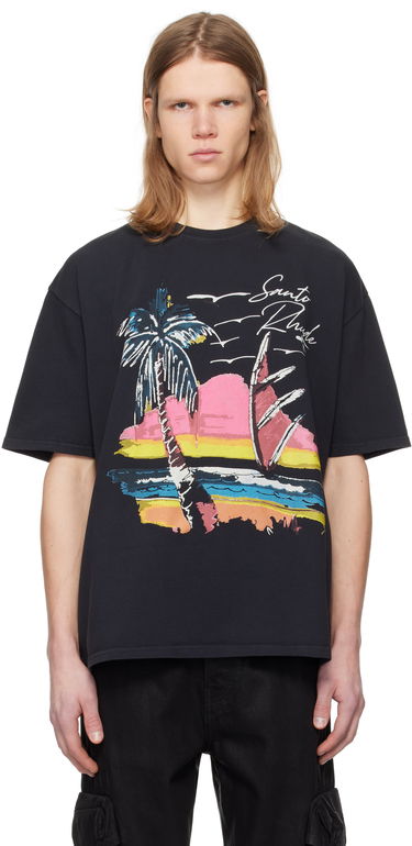 Tričko Rhude Rhude Saint-Rhude Graphic T-Shirt Čierna | RHPS25TT04012, 0