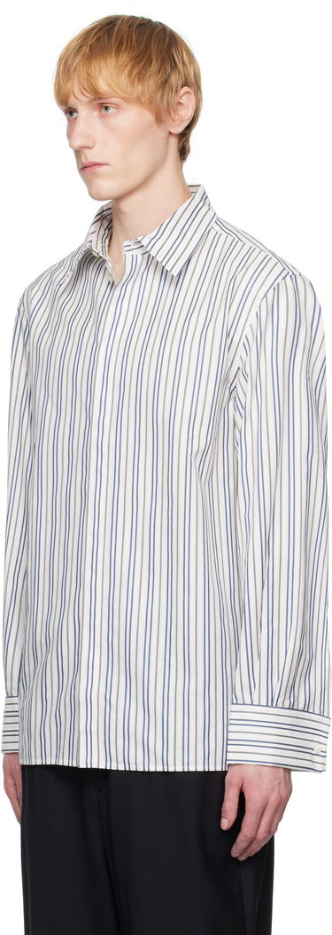 Košeľa Marine Serre Serre Regenerated Striped Poplin Button Up Shirt Biela | MSI037A DWOV0060, 3