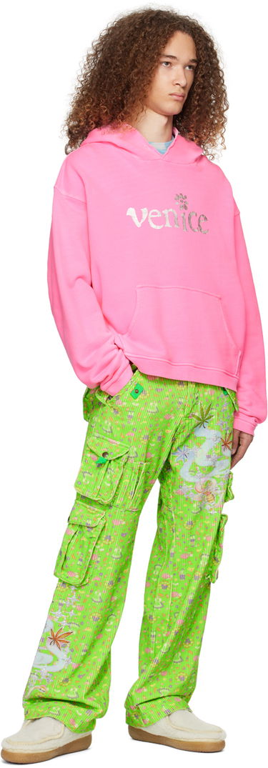 Mikina ERL Venice Print Hoodie Ružová | ERL07T031, 3