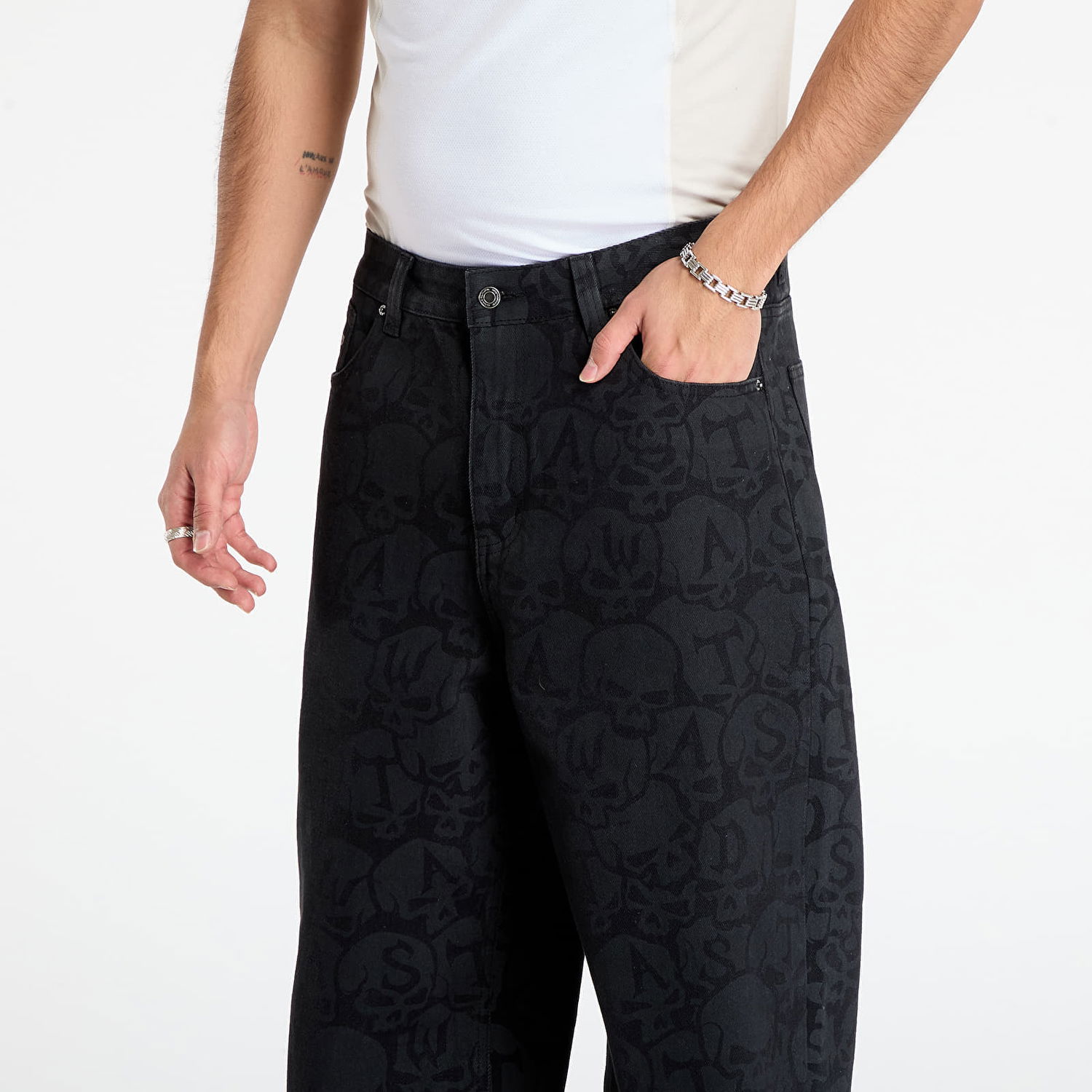 Nohavice Wasted Paris Skull Pattern Bury Casper Pants Čierna | WP_000329, 1