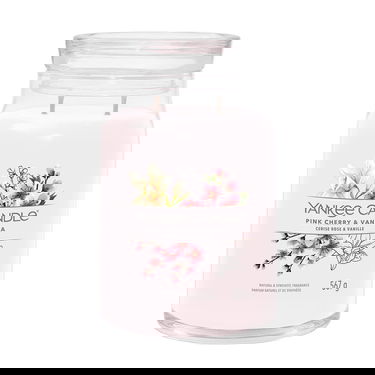 Sviečka Yankee Candle Signature Large Jar 2 Wicks Pink Cherry & Vanilla Ružová | 40493, 0