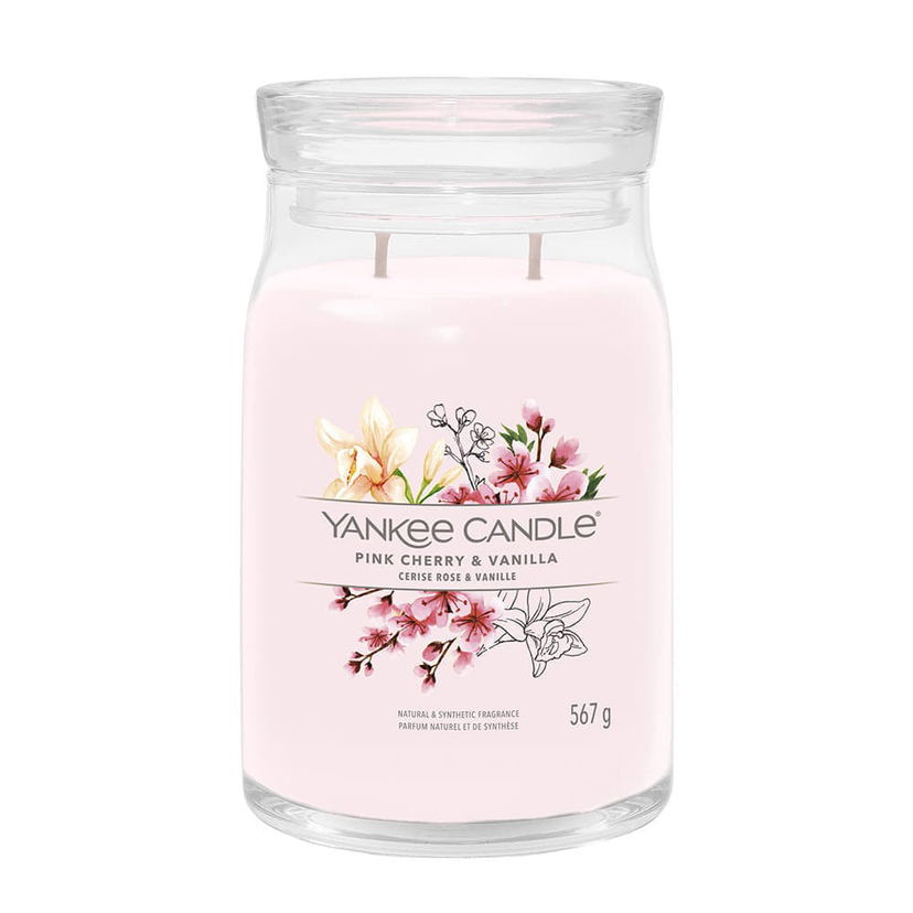 Sviečka Yankee Candle Signature Large Jar 2 Wicks Pink Cherry & Vanilla Ružová | 40493