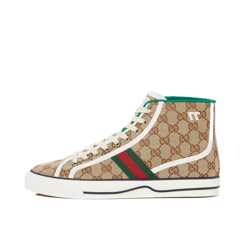 Tenisky a topánky Gucci Tennis 1977 Canvas High Top Beige GG Print Béžová | 625807 HVK70 9765