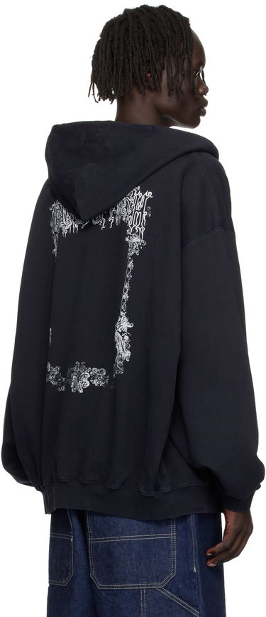 Mikina VETEMENTS VETEMENTS Cradle of Filth Oversized Zip-Up Hoodie Čierna | UCF76ZU800B, 2