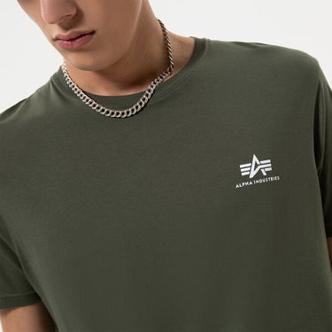Tričko Alpha Industries T Small Logo Zelené | 188505-142, 3