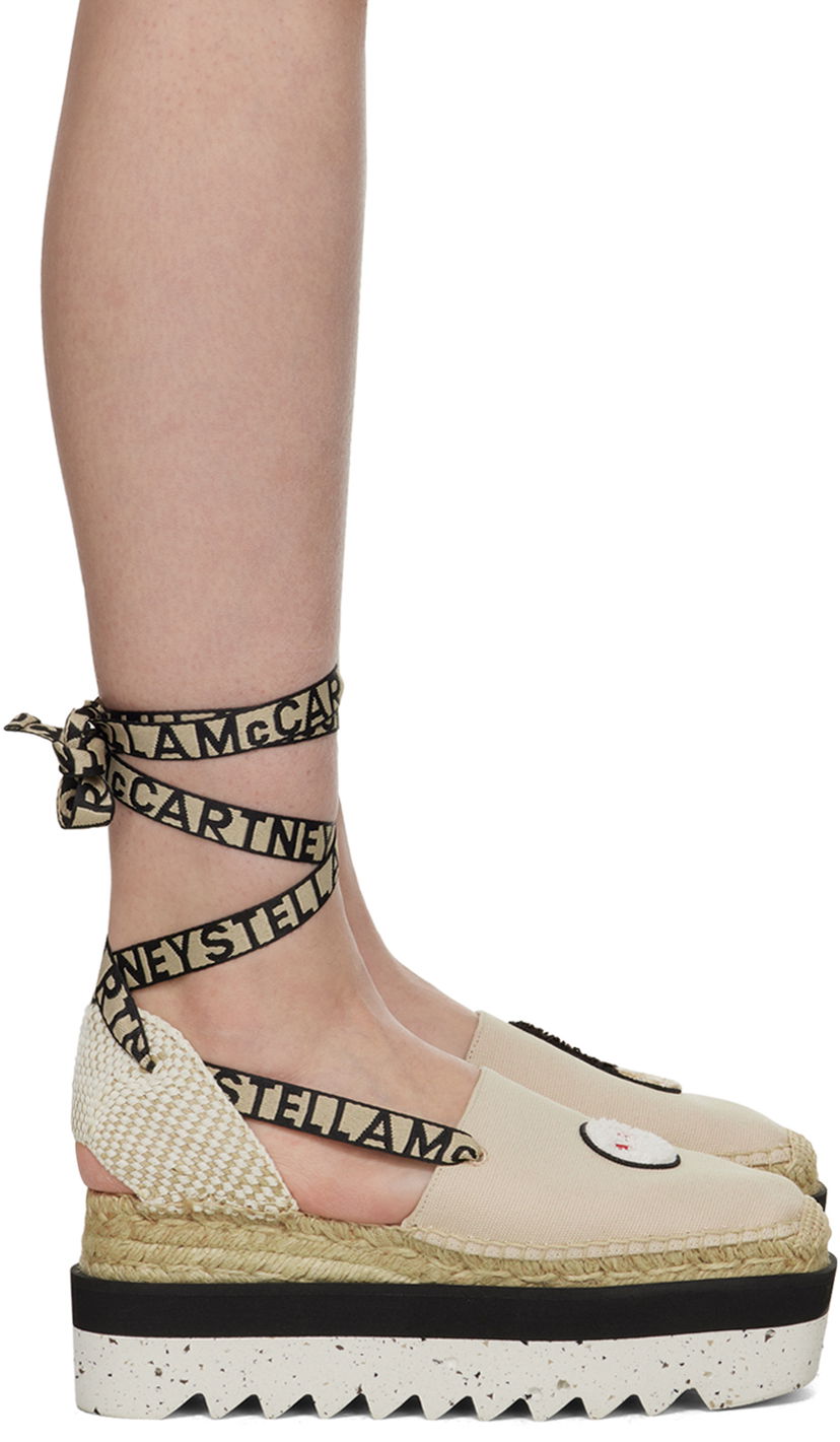 Doplnky Stella McCartney Stella McCartney Gaia Little Black Bunny Espadrille Wedges Béžová | 810190N0222