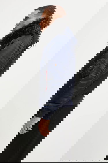 Bomber bunda Alpha Industries 45/P Hooded Custom Faux Fur Bomber Jacket Navy | 113145, 1