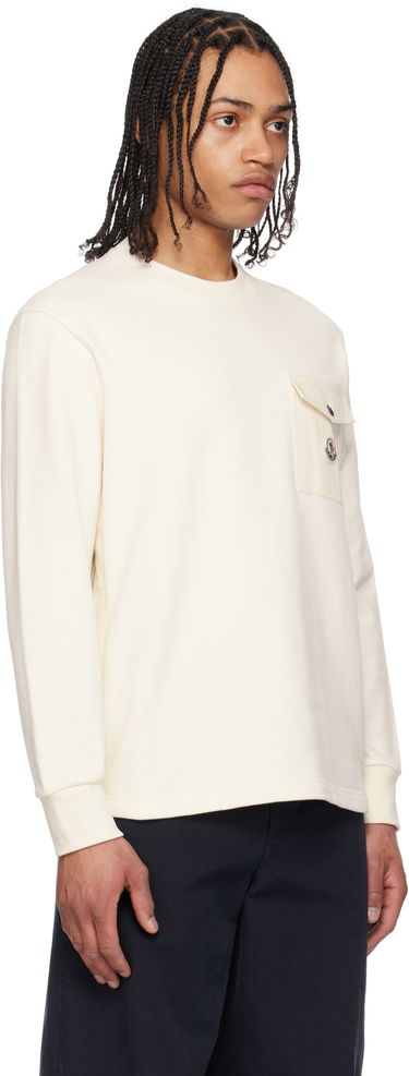 Sveter Moncler Moncler Cotton Pocket Sweatshirt Biela | K10918G0006789AUJ, 1