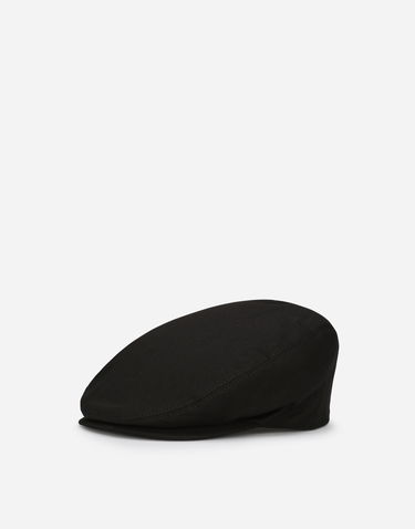 Šiltovka Dolce & Gabbana Dolce & Gabbana Cotton Twill Flat Cap with Logo Tag Čierna | GH587AFU6X8N0000, 0