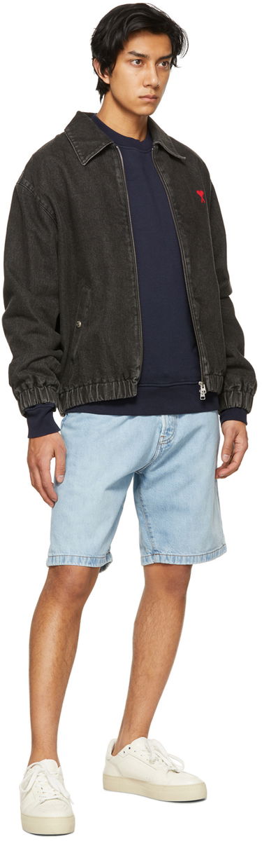 Bunda AMI AMI Paris de Cœur Denim Jacket Čierna | E21HOW013.611, 3