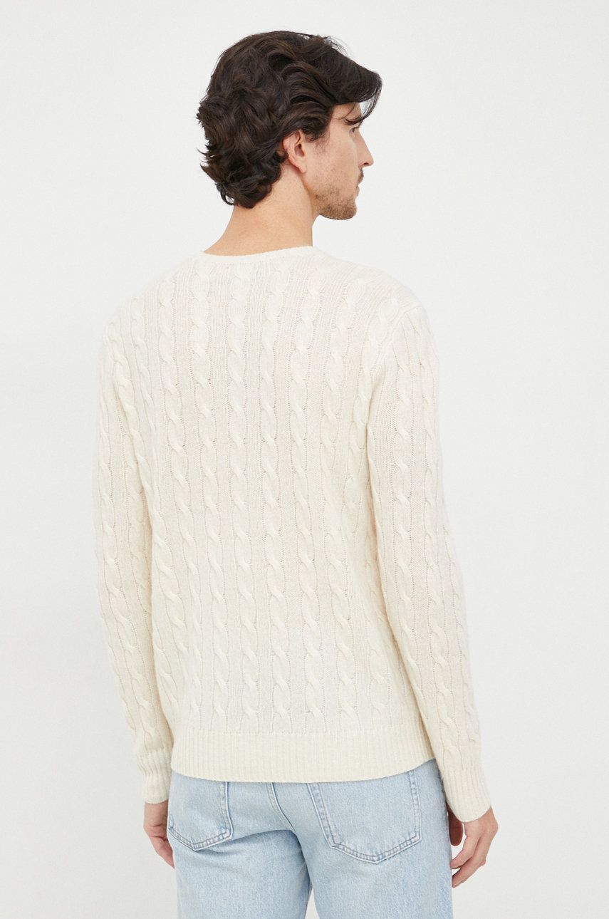 Logo Embroidered Cable Knit Jumper