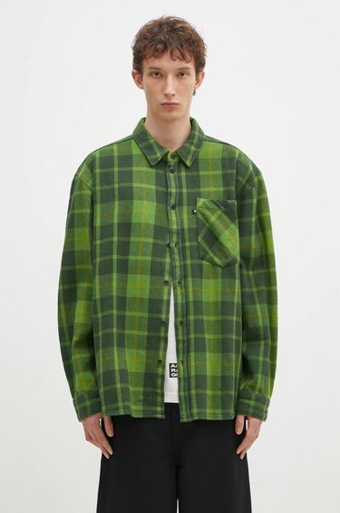 Košeľa WOOD WOOD Wood Wood Day Heavy Flannel Shirt Relaxed Fit Zelené | 10325302.5167, 0