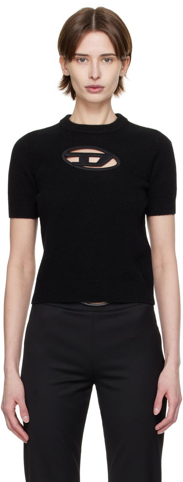 Sveter Diesel M-Argarin-Ss Short Sleeve Sweater Čierna | A17504 0KCAE, 0