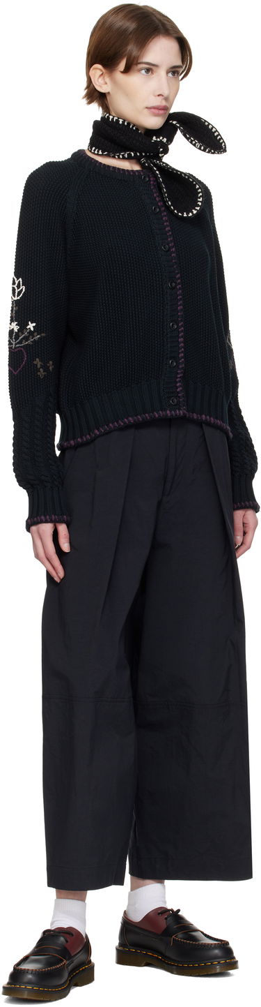 Šál YMC YMC Slot Knit Scarf Čierna | QSXMA, 1