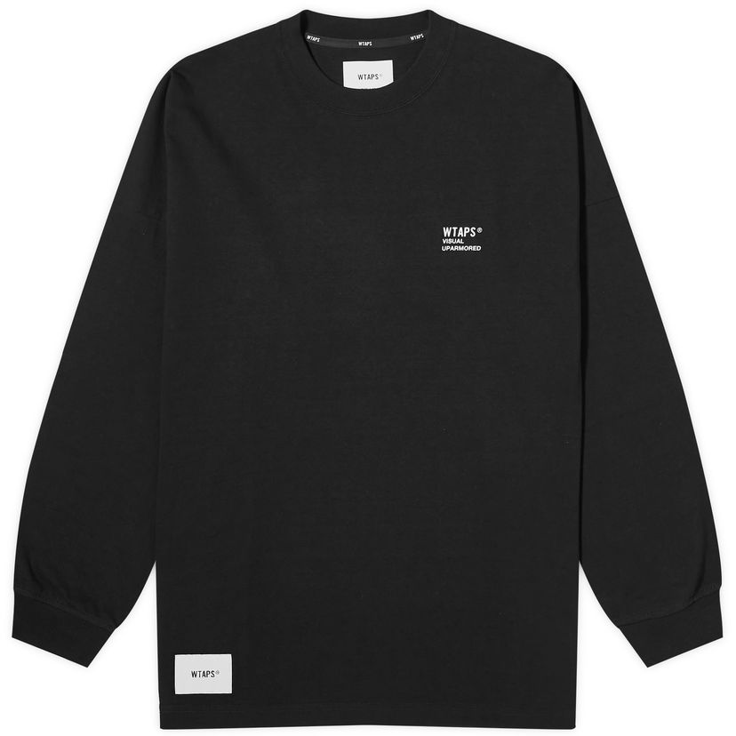 Tričko WTAPS 20 Long Sleeve Printed Čierna | 241ATDT-CSM20-BLK