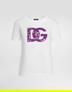 Dolce & Gabbana Jersey T-Shirt with Lace Inlay
