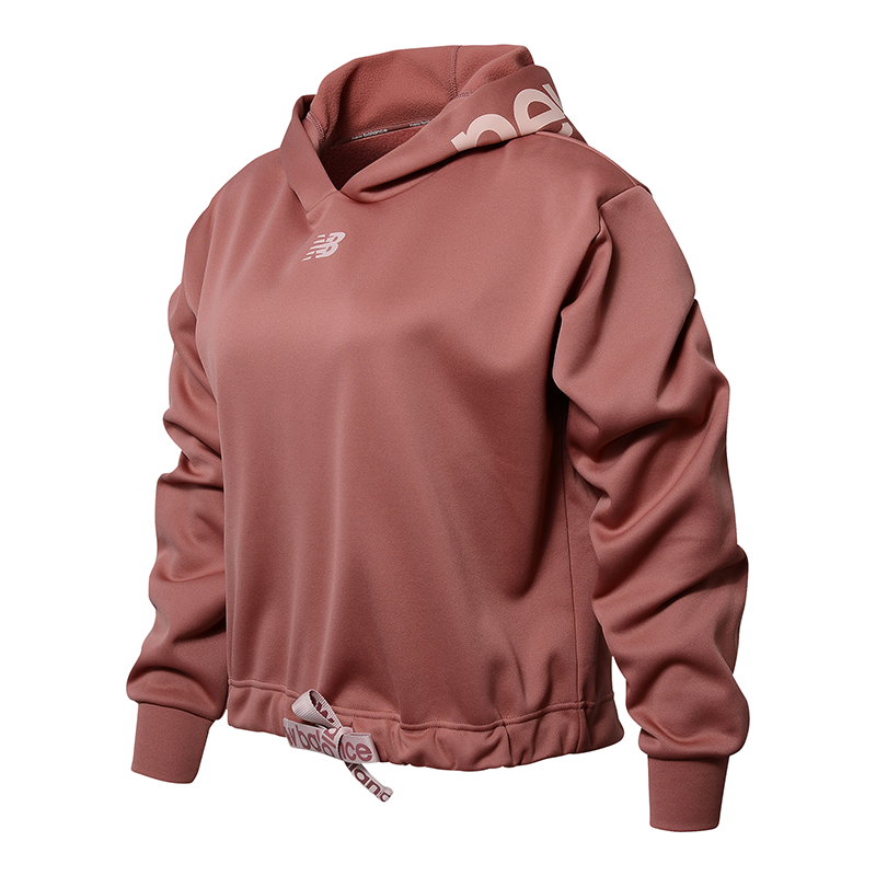 Mikina New Balance Women's Hoodie with Drawstring Vínová | WT13175MIN, 0