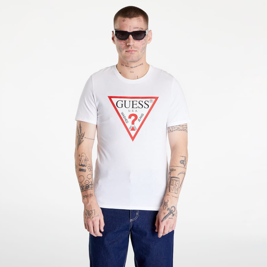 Tričko GUESS Triangle Logo T-shirt Biela | M2YI71I3Z11-G011, 0
