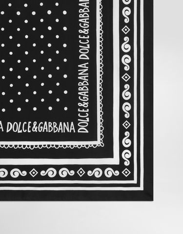 Šál Dolce & Gabbana Bandanna-Print Silk Scarf Čierna | GQ348EG0WT4HN9QA, 1