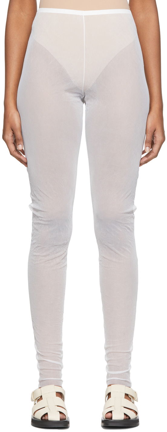 Legíny The Row Ensley Sheer Leggings Biela | 6057-W2188, 0