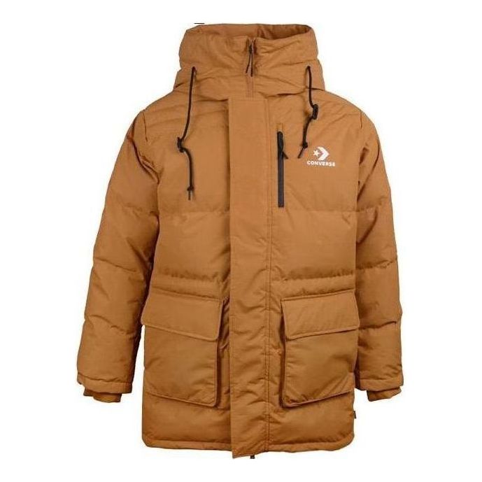 Parka Converse Mid-Length Puffer Jacket Hnedá | 10019323-A01