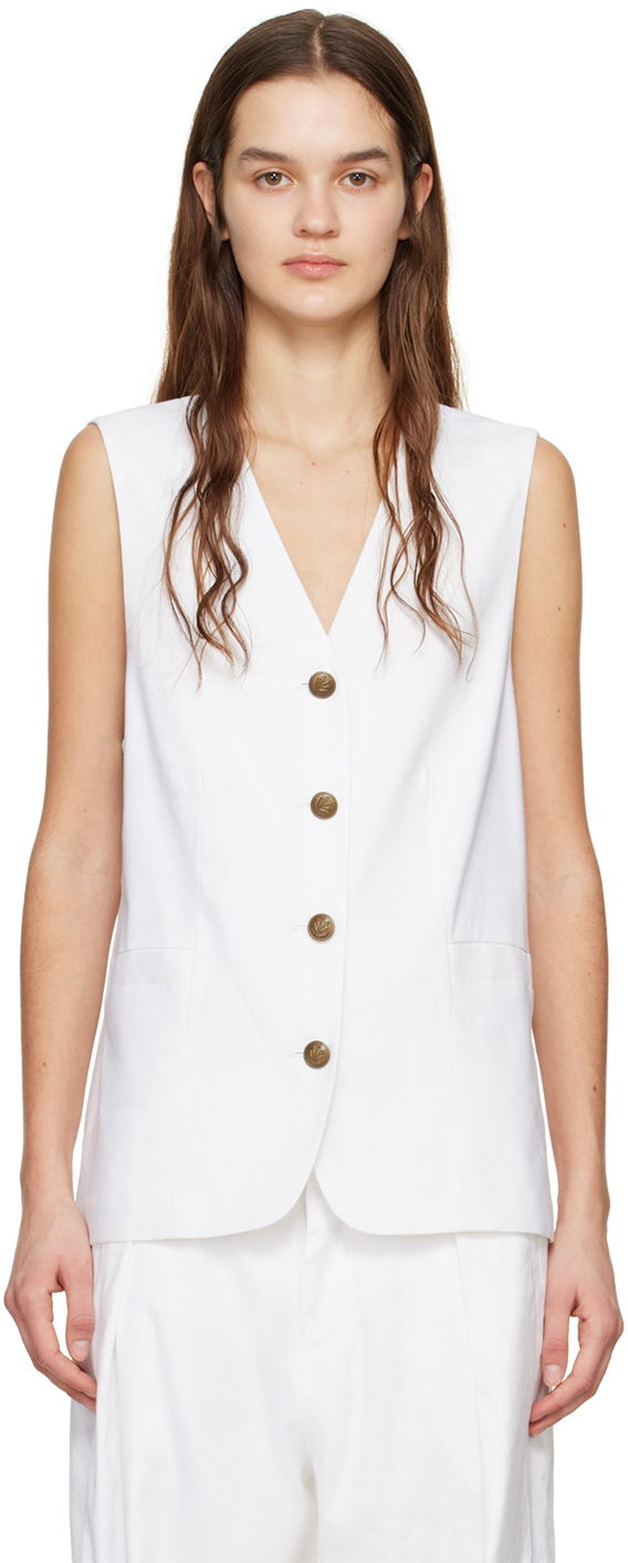 Vesta rag & bone Buttoned Vest Biela | WAW24S40207520, 0