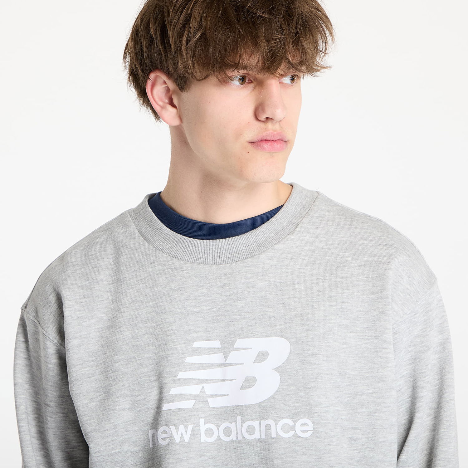 Mikina New Balance Athletics Logo Sweatshirt Šedá | MT41500AG, 1
