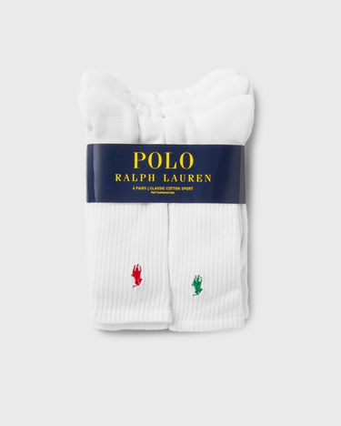 Ponožky Polo by Ralph Lauren Multicoloured PP Sports Sock - 6 Pack Biela | 449799740002, 1