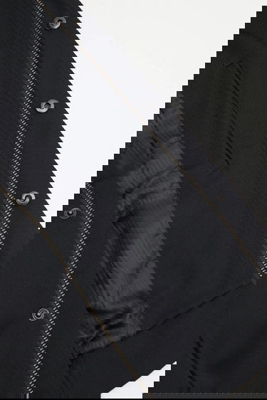 Bunda ADER ERROR Collared Cropped Jacket with Wool Blend and Elasticated Hem Čierna | BO01FWJK0106BK, 4