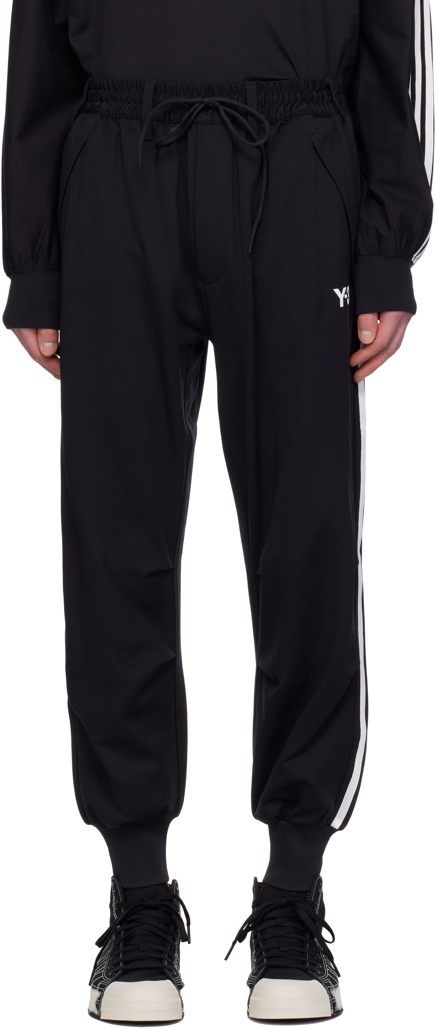 Tepláky Y-3 Y-3 3 Stripes Cuff Sweatpants Čierna | JN7034, 0