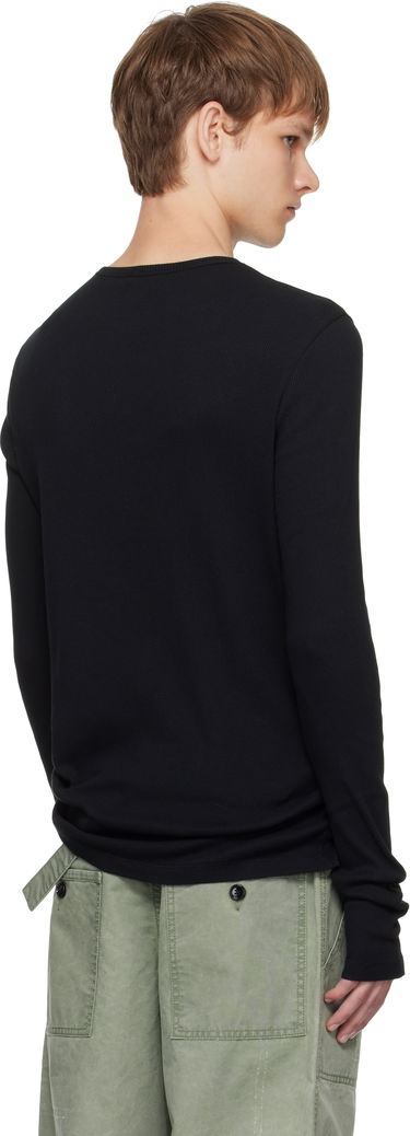Tričko Ann Demeulemeester Ann Demeulemeester Greg Thermal Long Sleeve T-Shirt Čierna | B0011646-FA659-099, 2