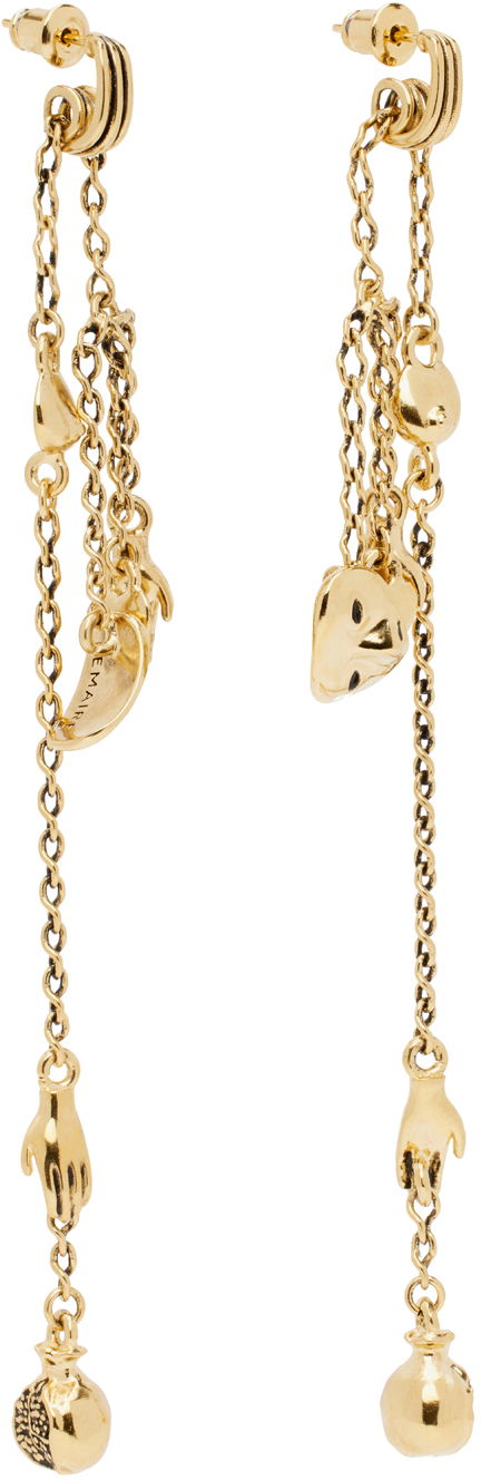 Náušnice LEMAIRE Lemaire Estampe Chain Drop Earrings Metalická | JW0016 LO036, 1