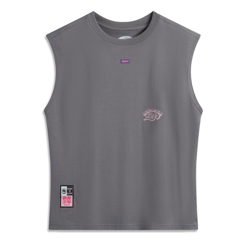 Tielko Li-Ning BadFive Graphic Oversized Tank Šedá | AVSU783-1