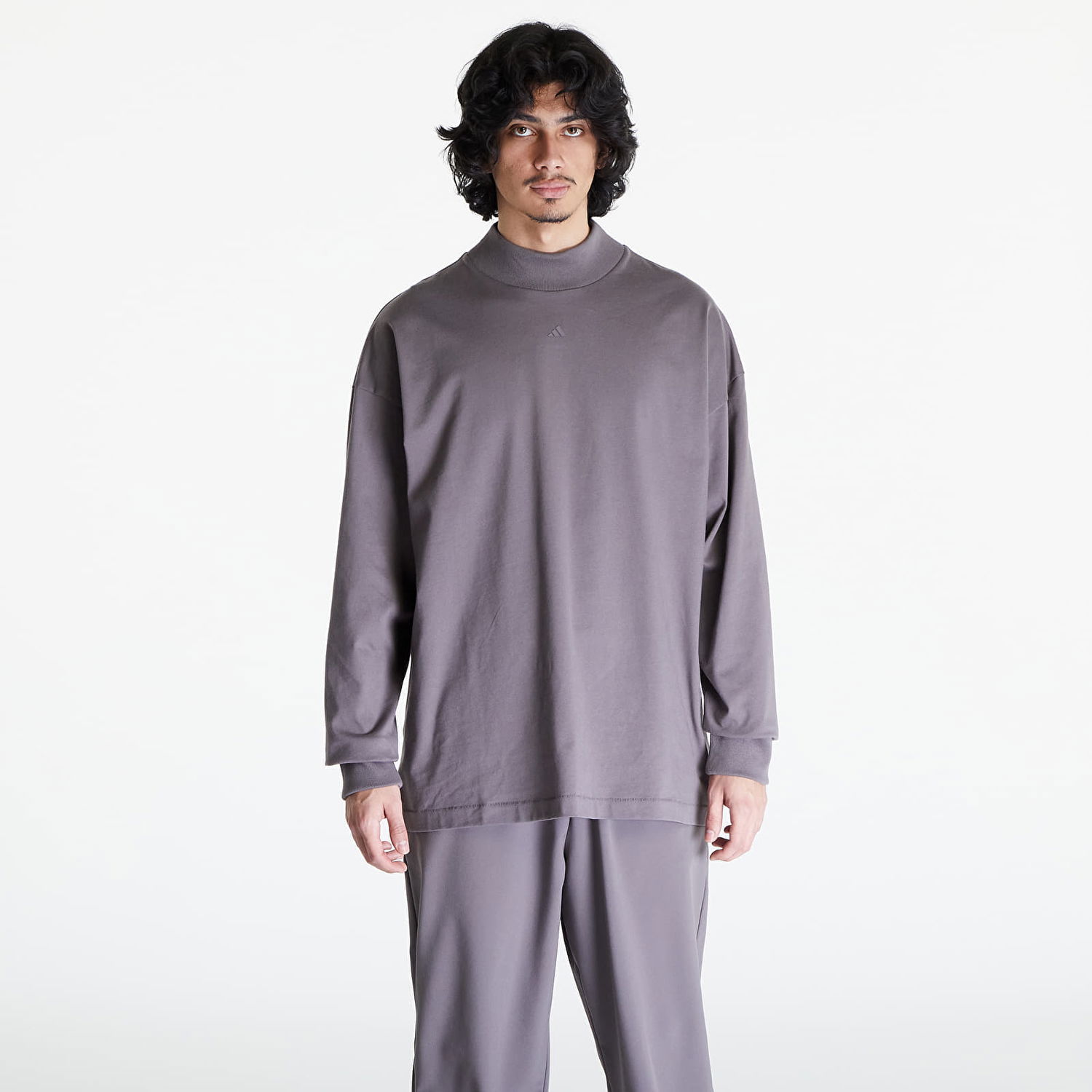 Tričko adidas Originals Basketball Long Sleeve Tee Fialová | IX1972, 0
