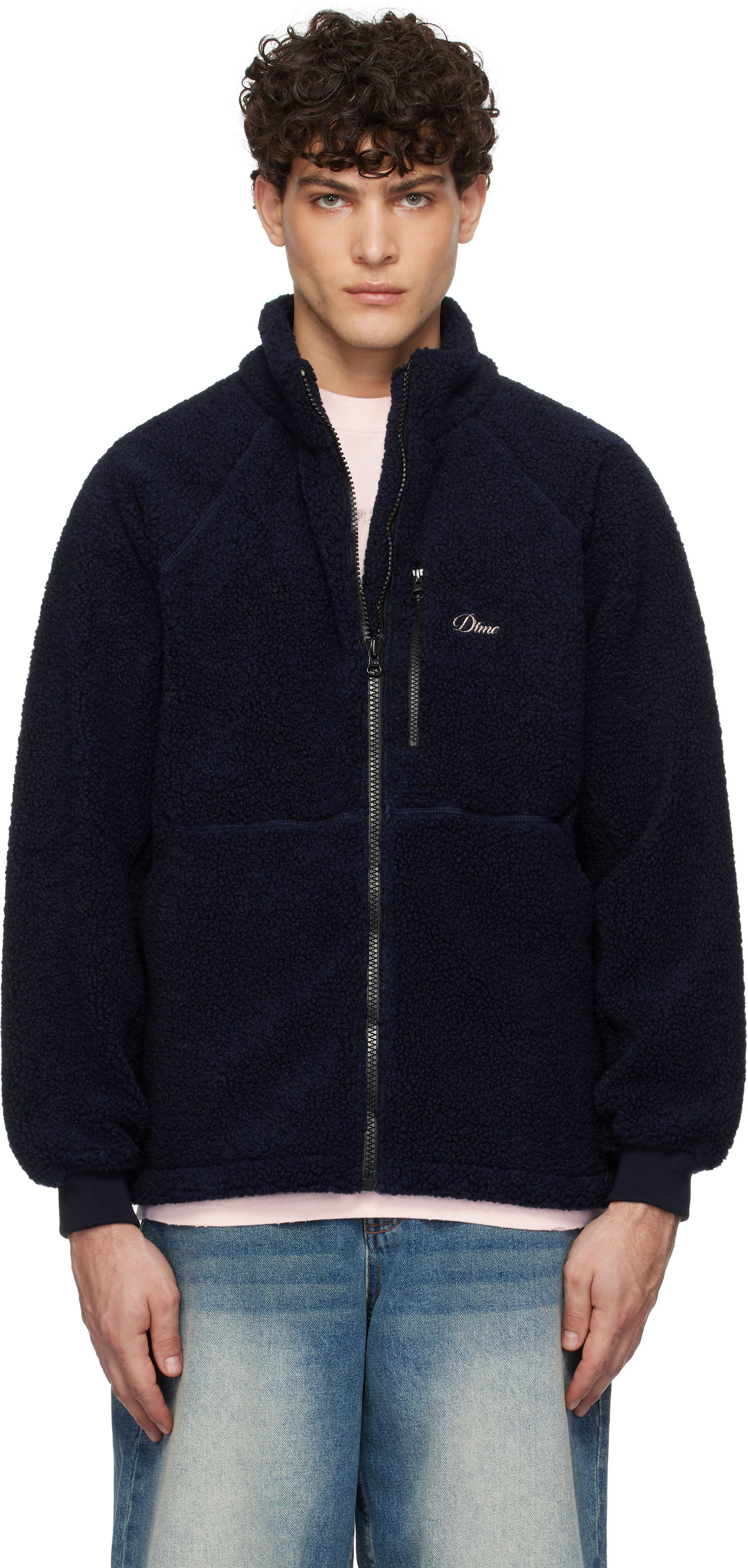 Mikina Dime Polar Fleece Sherpa Zip Jacket Navy | DIMEHO246NVY, 0