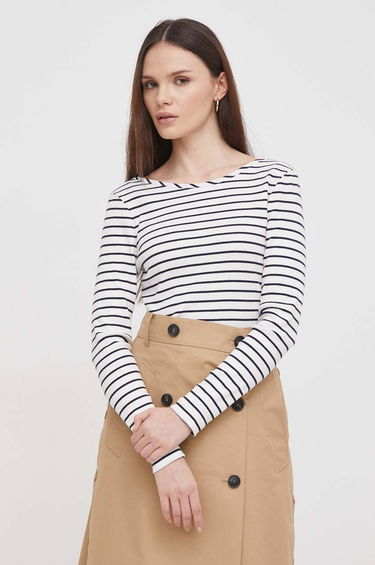 Tričko Barbour Barbour Long Sleeve T-Shirt Biela | LML0856, 3