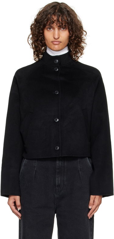 Bunda Loulou de Saison Loulou de Saison Nyma Cropped Wool Jacket Čierna | NYMA, 0