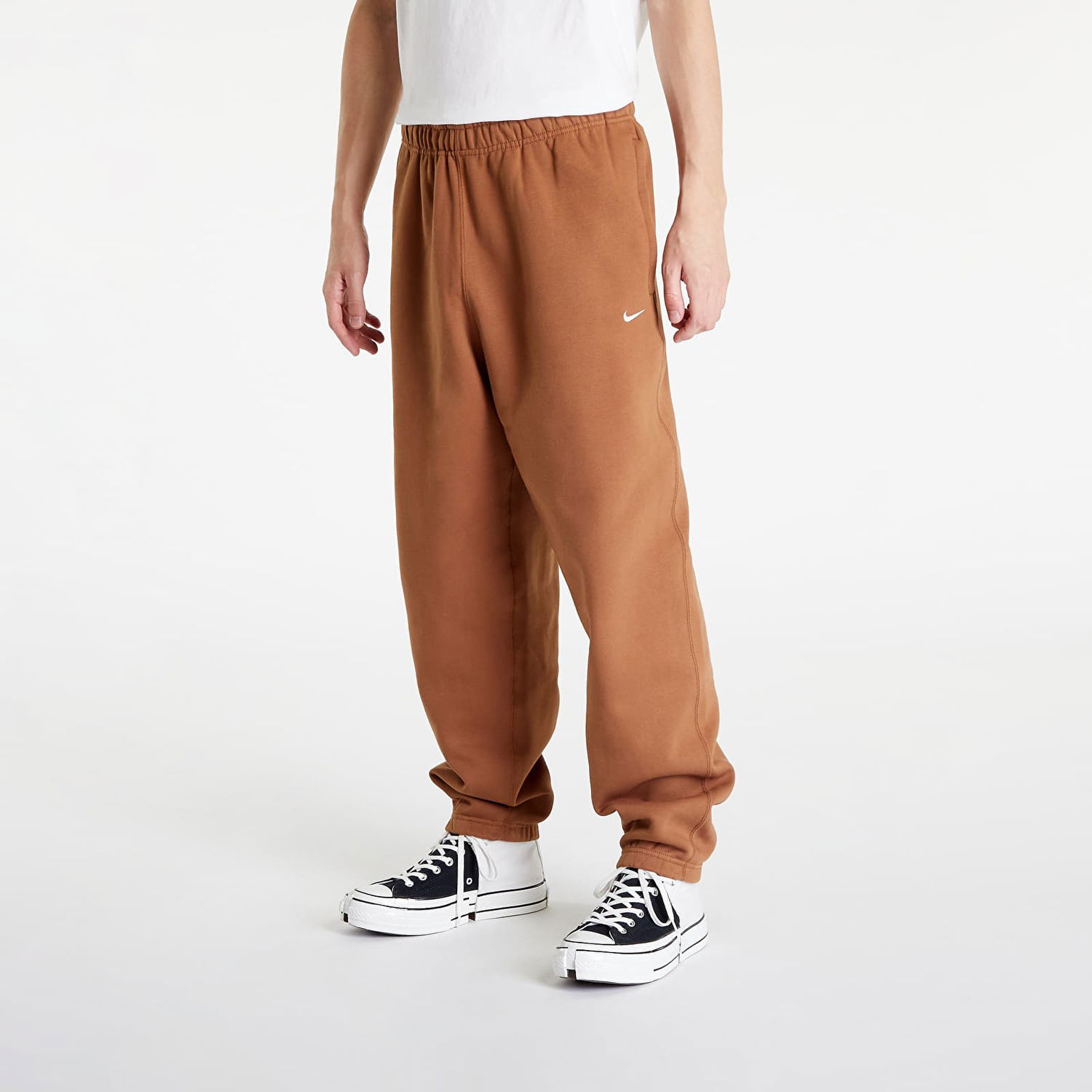 Tepláky Nike Solo Swoosh Fleece Hnedá | CW5460-270, 1