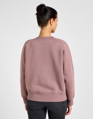 Sveter Lee Crew Neck Sweatshirt Fialová | 112355173, 0