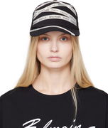 Ribbon Motif Cotton Cap by Balmain