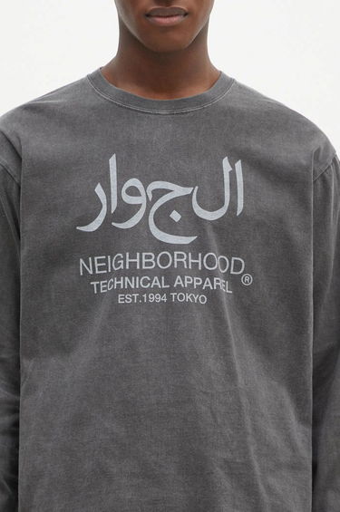 Tričko Neighborhood NEIGHBORHOOD Arabic Logo Long Sleeve T-Shirt Šedá | 242PCNH.LT15, 3