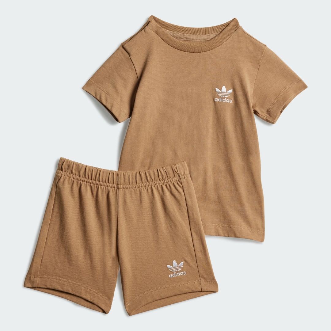 Súprava adidas Performance Kids' Shorts and Tee Set Hnedá | JY4981, 0