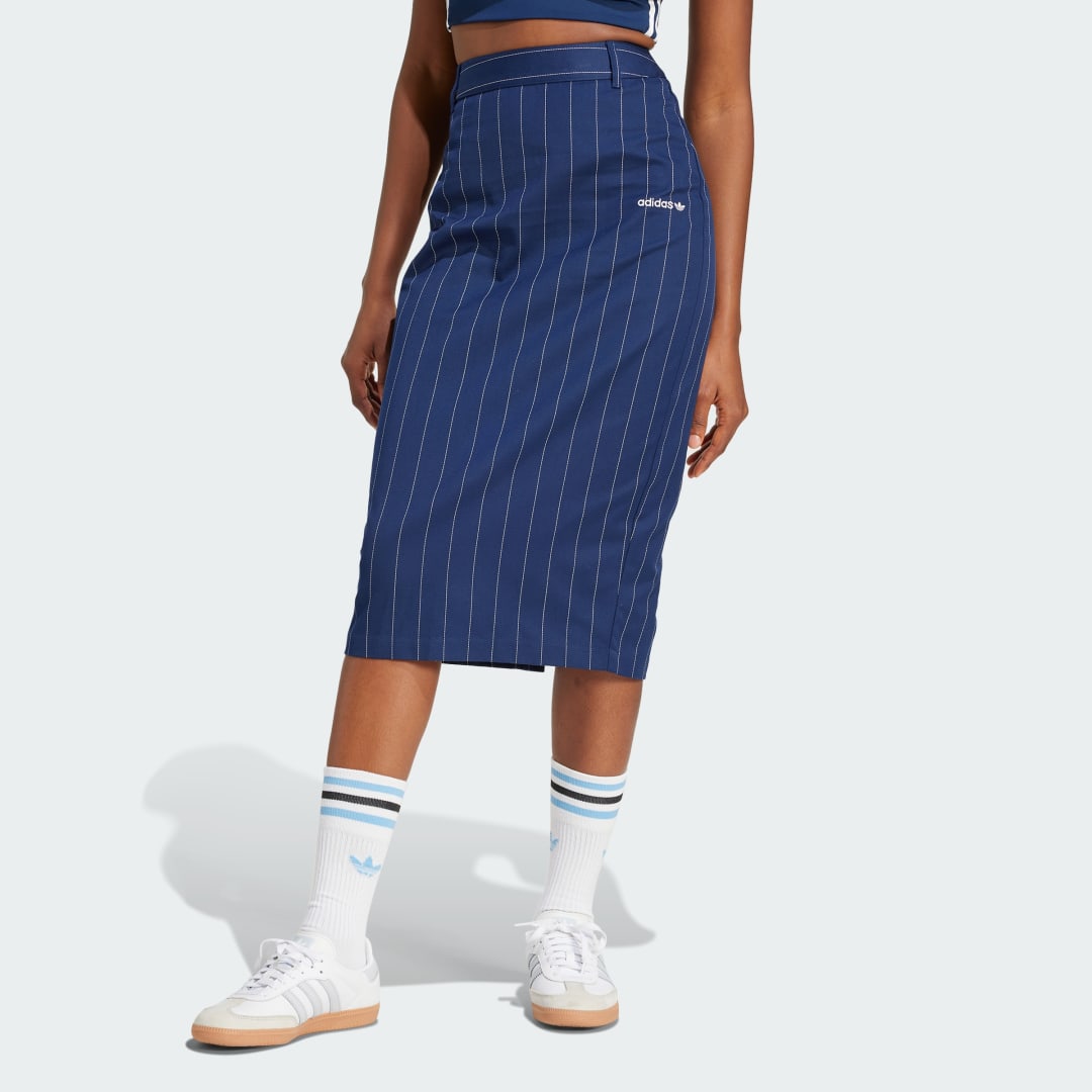 Sukňa adidas Performance Pinstripe Pencil Skirt Navy | JD2576, 0