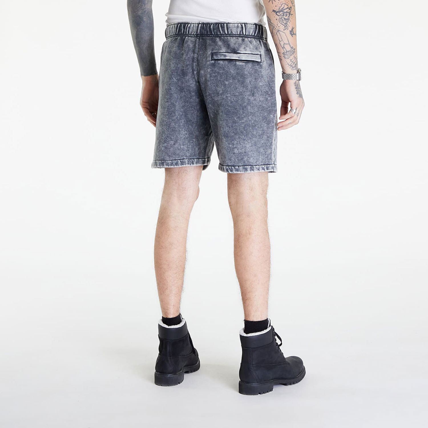 Šortky GUESS Go Acid Fleece UNISEX Short Washed Out Black Mul Modrá | M4GD22KBJ31-F9CK, 1