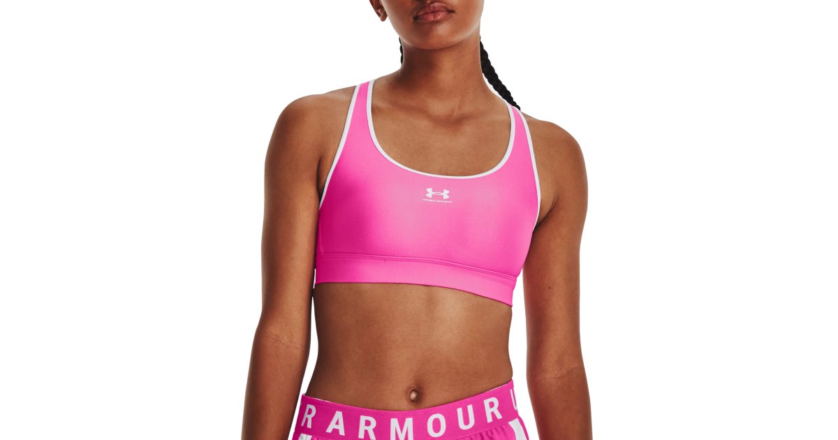 Podprsenka Under Armour HeatGear Mid Padless Bra Ružová | 1373865-652, 1