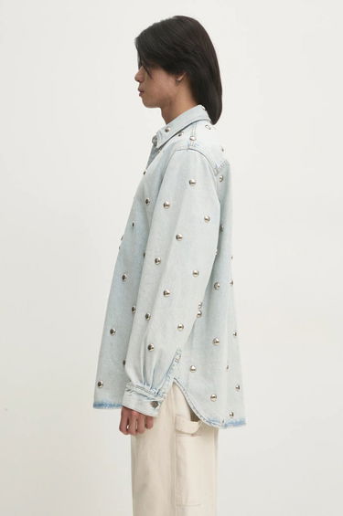 Košeľa Fiorucci Fiorucci Relaxed Studded Denim Shirt Modrá | U01FMDSI074DN01DN08, 1