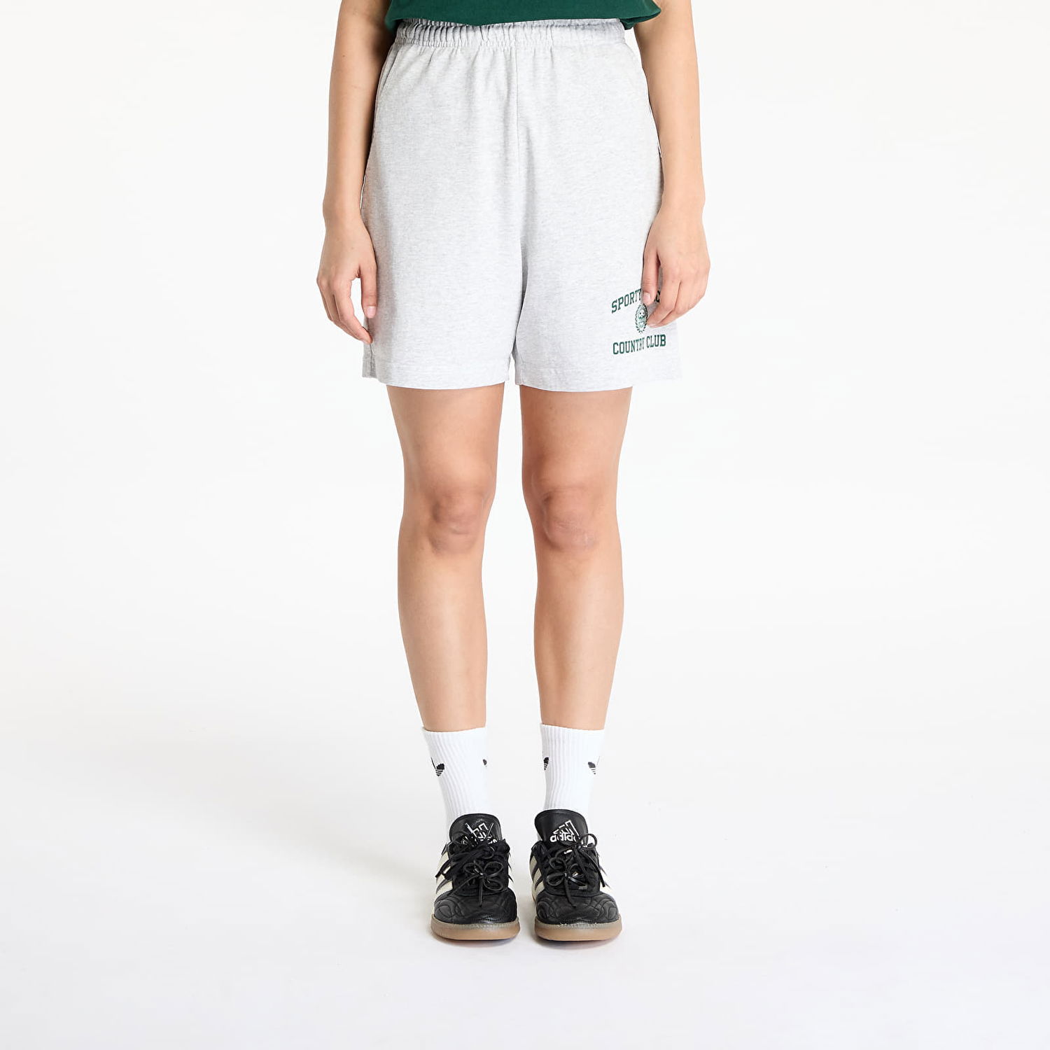 Šortky Sporty & Rich Sporty & Rich Varsity Crest Gym Shorts Šedá | SH039606218GY03, 0