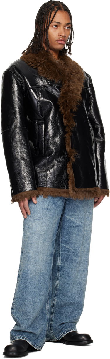 Bunda Diesel L-Harnett Reversible Shiny Shearling Jacket Hnedá | A18586-0LKCQ-9XXA, 4